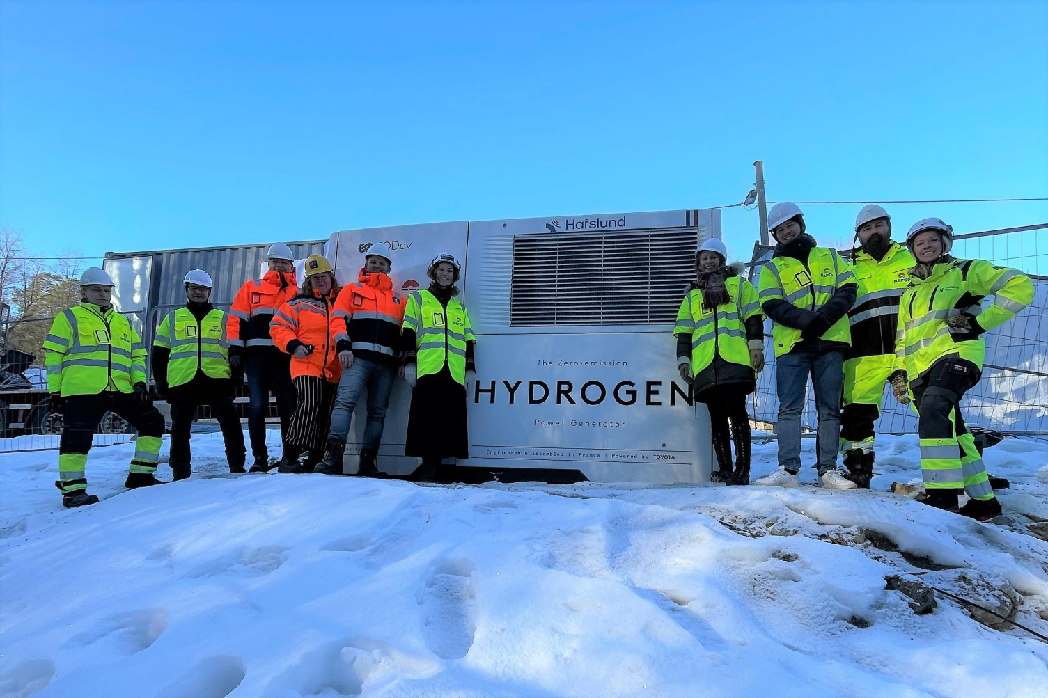 NAPOP har utviklet Europas første utslippsfrie anleggsplass basert på hydrogen.